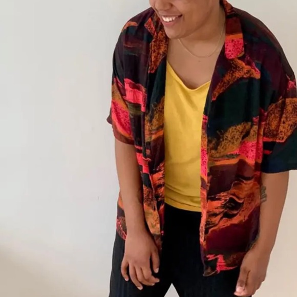 Abstract Pull & Bear Men Shirt - Picture 2 of 2